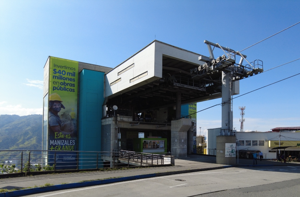 Esta es la estación de Betania (La Fuente) del Cable Aéreo de Manizales.