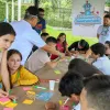 rte del grupo de niños en las actividades del Encuentro Departamental de Tecnocademia en Santágueda, corregimiento de Palestina.