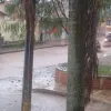 Así se ven las calles de Supía (Caldas) con las lluvias de este sábado. 