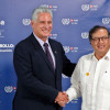 El presidente de Cuba, Miguel Diaz-Canel, recibió a su homólogo de Colombia, Gustavo Petro, en el Palacio de Convenciones de La Habana (Cuba).