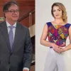 El presidente, Gustavo Petro, y su hija mayor, Andrea. 