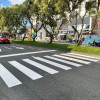 La cebra amaneció pintada en la avenida Santander de Mainzales. 