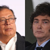 Gustavo Petro y Javier Milei.