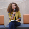 Ángela Yesenia Olaya Requene, ministra de Ciencia, Tecnología e Innovación, durante su intervención en el conversatorio en la Universidad de Caldas.