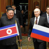 Foto | EFE | LA PATRIA El lider norcoreano Kim Jong Un con su homólogo ruso Vladimir Putin en su visita a este país oriental.