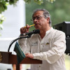 El presidente colombiano, Gustavo Petro, durante la inauguración este jueves de la Casa Colombia, ubicada en el Parc de la Villette de la capital francesa.