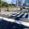 señal de tránsito pintada en Manizales 