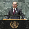 Gustavo Petro durante su intervención en la edición 79 de la Asamblea General de las Naciones Unidas. 