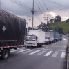 Así se ve el bloqueo en Manizales, en el sector de Maltería, a eso de las 5:30 p.m. de este martes, 3 de septiembre.