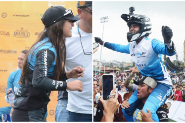 Valentina Roa estrenó su título en la Copa Mundo ante su afición. Sebastián Holguín ganó en varones élite. Bien.