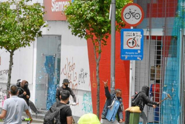 En las marchas del 2021 en Manizales se registraron daños a bienes públicos y privados.