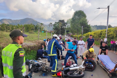 El choque ocurrió entre dos motos, en la vereda Llanadas del municipio.