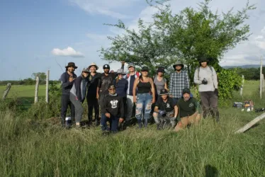 El grupo de investigación en trabajo de campo.