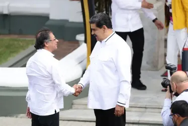 Gustavo Petro y Nicolás Maduro.