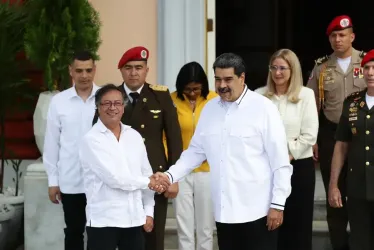 Gustavo Petro y Nicolás Maduro.