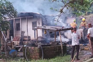 Esta es la casa en donde se presentó el incendio. 