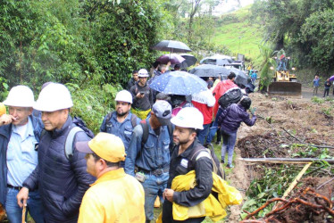 Foto | Luis Fernando Trejos | LA PATRIA  Derrumbe en la vía Manizales-Bogotá, sector Sabinas.