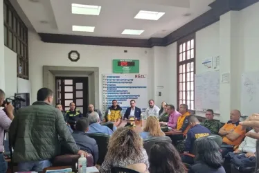 Comité de Gestión del Riesgo de Caldas reunido este viernes. 