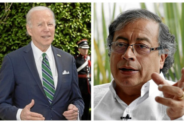 Los presidentes de Estados Unidos y Colombia, Joe Biden y Gustavo Petro.