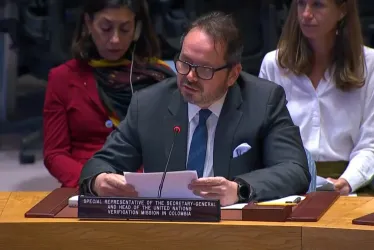 Carlos Ruiz Massieu en su intervención en la ONU.