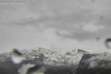 Vista del volcán Nevado del Ruiz este jueves. 