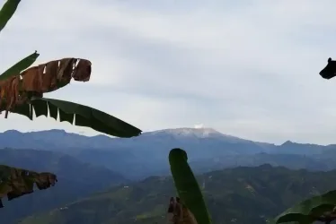  El volcán Nevado del Ruiz este martes, 9 de mayo, desde Fresno (Tolima). 