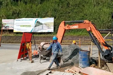 Obras en ingreso a Villamaría 