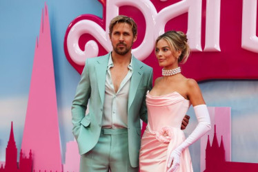 Los protagonista de Barbie: Ryan Gosling (Ken) y Margot Robbie (Barbie).