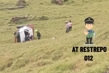 El sitio donde rodó la camioneta en Neira.