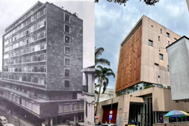 El Banco de la República cumple hoy 100 años de historia. En Manizales, el Emisor comenzó a prestar sus servicios financieros y oficiales para los usuarios desde el 8 de septiembre de 1923. En la década de 1960 se construyó una emblemática sede en la carrera 23 con calle 23 (foto de la izquierda). En el 2017 se inauguró un nuevo edificio y pasó a llamarse Centro Cultural.