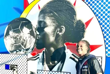 Linda Caicedo, en el espacio de la Conmebol en Sídney. Mañana, a las 5:00 a.m., chocará con Marruecos.