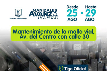 Las obras serán enseguida de la sede principal de Tigo en el centro de Manizales.