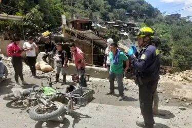  El sitio donde ocurrió el incidente en Marmato. 