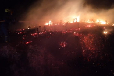 El incendio de cobertura vegetal en la vereda La Paz de San José (Caldas) afectó un cultivo de café. No dejó personas lesionadas.