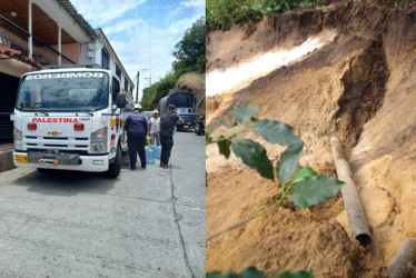 Palestina se quedó sin agua este fin de semana por la ruptura de un tramo de tubería en el sector de Las Carolas. 