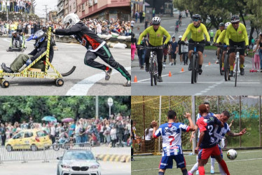 Hay automovilismo, carritos de balineras, fútbol, torneos de fin de año y ciclomontañismo.