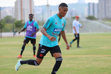 El manizaleño Alejandro García, volante del Once Caldas, en la pasada convocatoria de la Selección Colombia Sub-23.