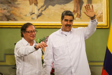 Gustavo Petro y Nicolás Maduro.