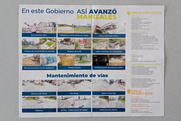 Imagen de un volante publicitario de la Alcaldía de Manizales. 