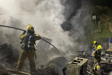 Bomberos fue a la emergencia.