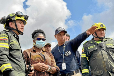 La vicepresidenta, Francia Márquez, estuvo ayer en la zona de la tragedia.