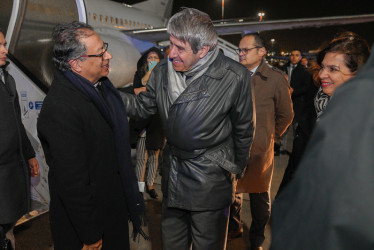 El presidente, Gustavo Petro, en su llegada a Roma. El mandatario se reunió con el pontífice en febrero del 2022, cuando era candidato presidencial.