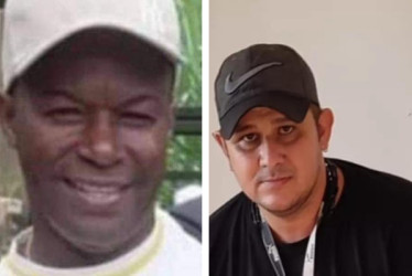 Argemiro Mayo (izquierda), líder social de Mutatá (Antioquia), y Geovanny Luna, líder del barrio Antonia Santos de Cúcuta.