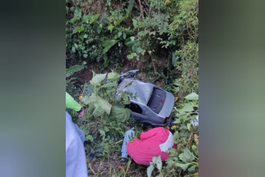  Zona del accidente en la vía Manizales-Neira.