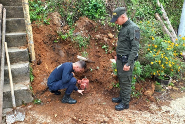 Uno de los cuatro hidrantes del corregimiento estaba cubierto por un pequeño derrumbe. También fue puesto en funcionamiento.