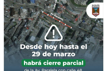 Cierre avenida Paralela