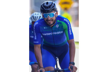 Juan Diego Hoyos, riosuceño del equipo Sistecrédito que correrá el Tour Colombia por primera vez.