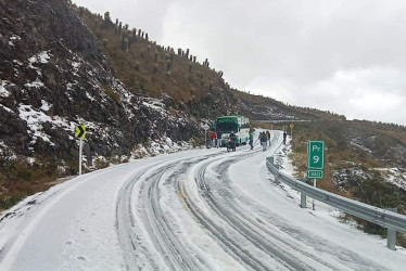 Nevada en la vía Manizales - Murillo