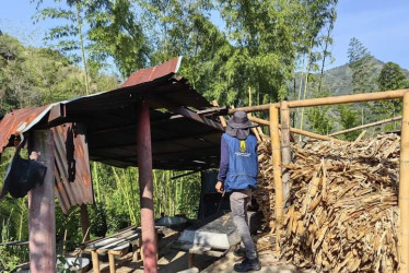 Uno de los cinco trapiches paneleros afectados por un vendaval este lunes. 