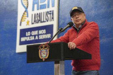 Gustavo Petro durante un acto público este viernes